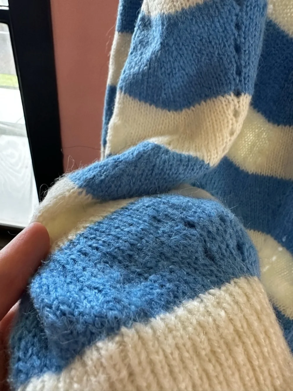 Boden Blue and Cream Stripe Knit Sweater - Picture 6 of 6
